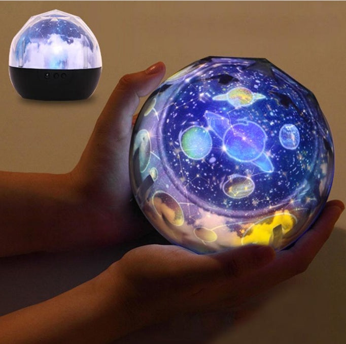 “Galaxy Projector Lamp – Rotating Starry Sky Night Light for Kids & Bedrooms”
